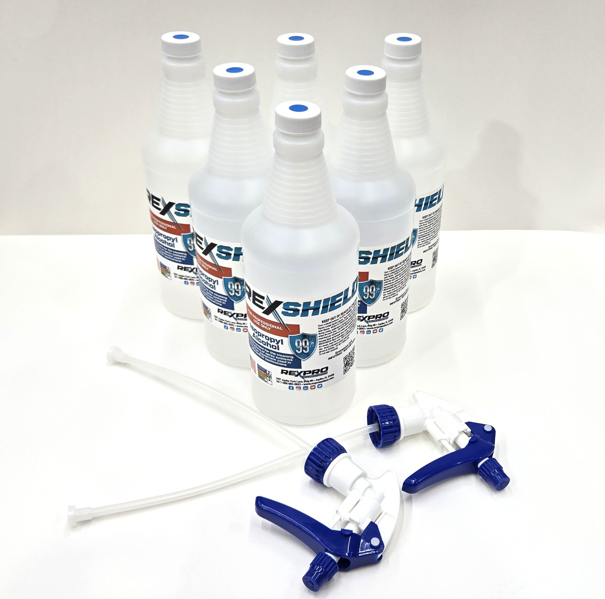 99% Isopropyl Alcohol -6 Pack with 2 trigger sprayers